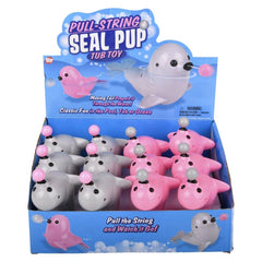 5.5" PULL-STRING SEAL PUP BATH TOY LLB kids toys