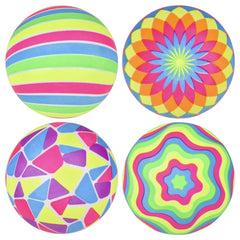 6" Neon Geometric Patterns Vinyl Ball - LLB Toys