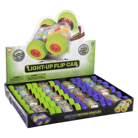 4" TRANSPARENT GEAR FLIP CAR - LLB kids toys