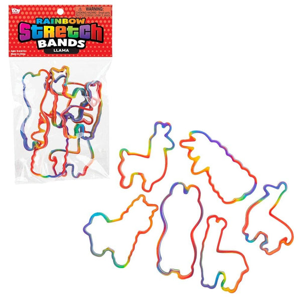 LLAMA RAINBOW SILICONE STRETCH BANDS LLB kids toys