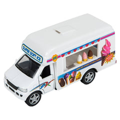 5" DIE-CAST PULL BACK ICE CREAM TRUCK LLB Car Toys