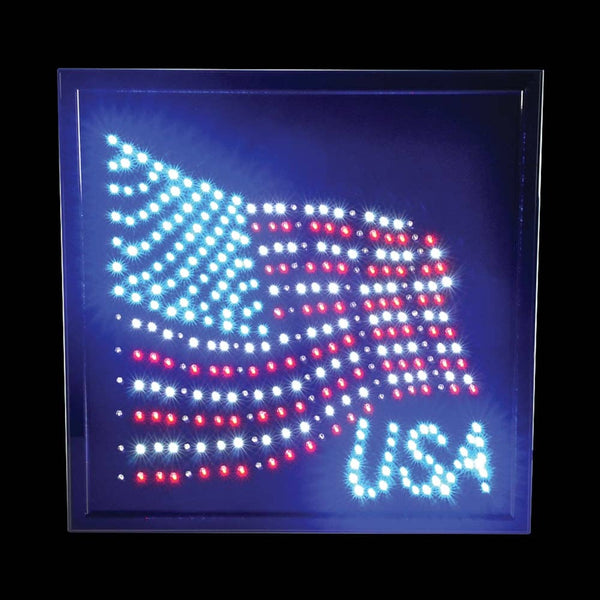 LIGHT-UP USA SIGN 14'X18