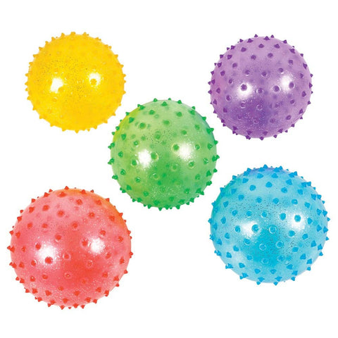 5" GLITTER KNOBBY BALL MIX (250/CS) LLB Squishy Toys