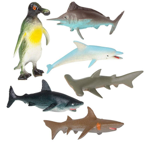 6 PC AQUATIC ANIMAL SMALL SET LLB kids toys