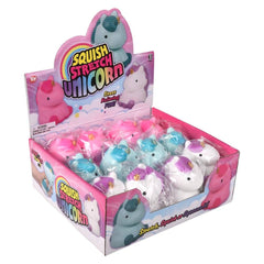 4" Squish And Stretch Unicorn 12ct- LLB Toys