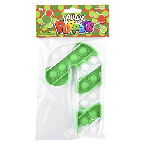 CANDY CANE BUBBLE POPPER 6.5" LLB kids toys Christmas