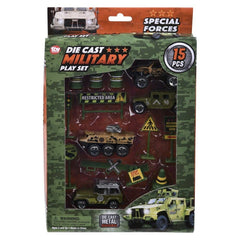 15PC DIE-CAST MILITARY PLAY SET LLB Car Toys