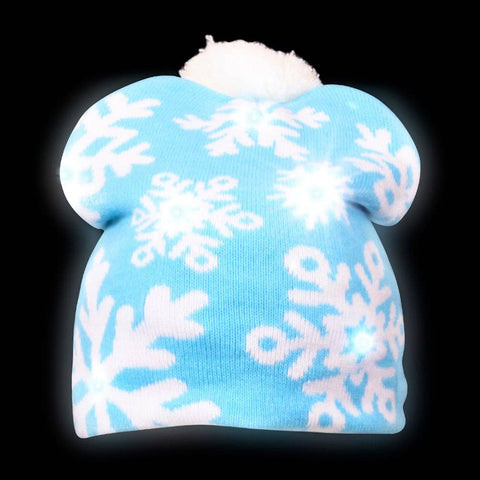 SNOWFLAKE LIGHT-UP BEANIE HAT Christmas - LLB Toys