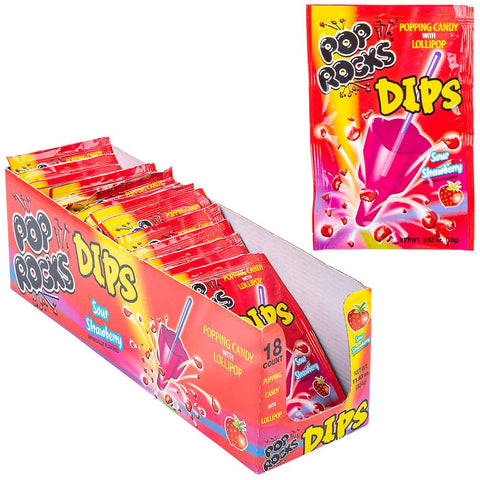 POP ROCKS DIPS SOUR STRAWBERRY  - LLB Candy