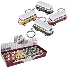2.5" Diecast Pull Back 1962 VW Bus/Printing Keychain