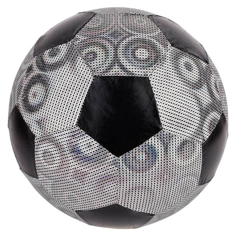 Silver Shiny Metallic Fabric Soccer Ball 16" - LLB Toys