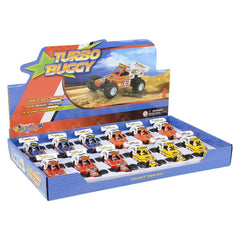 5" DIE-CAST PULL BACK TURBO BUGGY 12/DISPLAY LLB Car Toys