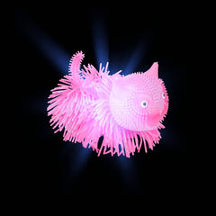 5.5" Light-Up Shaggy Cat Puffer - LLB Toys