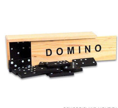 DOMINO 28PC SET IN WOODEN BOX LLB kids toys
