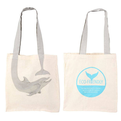 16" DOLPHIN TAIL ECO-FRIENDLY CANVAS BAG LLB kids toys