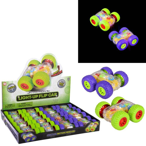 4" TRANSPARENT GEAR FLIP CAR - LLB kids toys