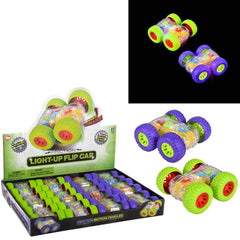 4" TRANSPARENT GEAR FLIP CAR - LLB kids toys