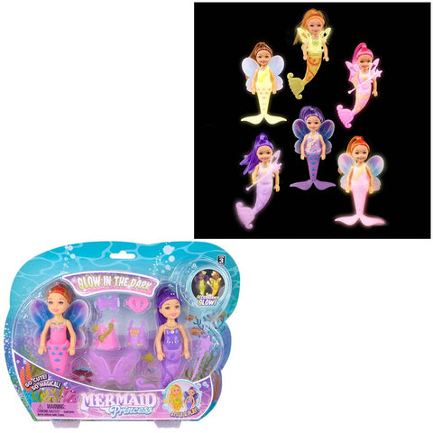 5.5" Glow In Dark Mermaid Set - LLB Toys