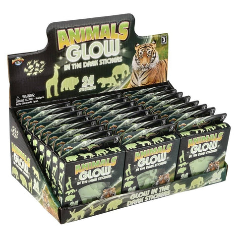 Glow In Dark Animal Stickers 24ct - LLB Toys