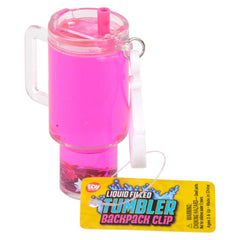 2.75" Liquid Filled Tumbler Back Pack Clip 24ct - LLB Toys