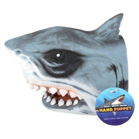 5" GREAT WHITE SHARK HAND PUPPET LLB kids toys