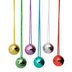 DISCO BALL NECKLACE 1.5" LLB kids Accessories