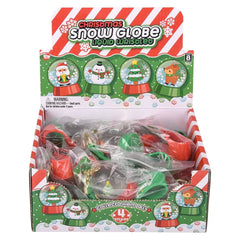 2" Christmas Liquid Snow Globe Wristlet Clip Oon - LLB Toys