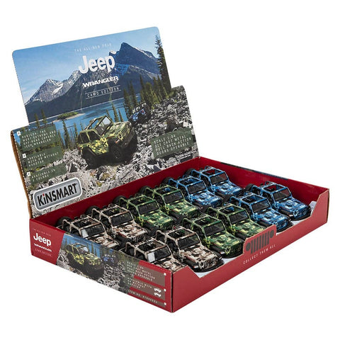 5" DIE-CAST 2018 JEEP WRANGLER CAMO OPEN TOP LLB Car Toys