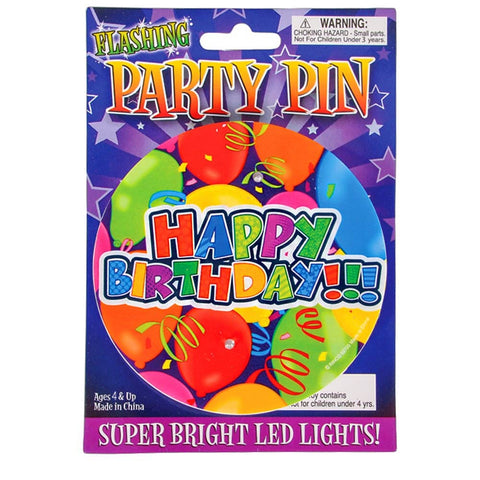 3.5" LIGHT-UP HAPPY BIRTHDAY BUTTON LLB Light-up Toys