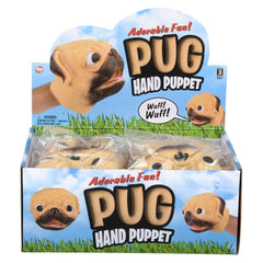 Stretchy Pug Hand Puppet 6" LLB kids toys