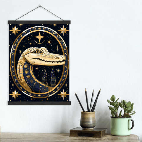 Mystical Alligator Canvas Wall Art print
