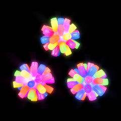 3" LIGHT-UP RAINBOW SPIKY BALL LLB Light-up Toys