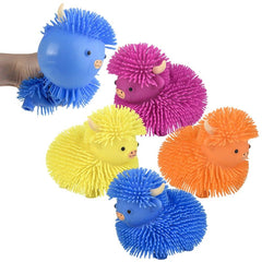 5" Highland Cow Puffer-Assorted Colors- LLB Toys