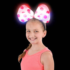 LIGHT-UP POLKA DOT BOW HEADBAND LLB Light-up Toys