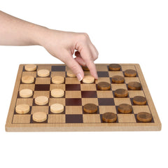 10" WOODEN CHECKERS