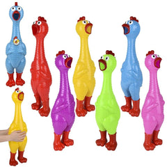 24" Giant Rubber Chicken 6ct - LLB Toys