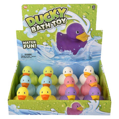 3.5" BATH TIME DUCKY-ASSORTED COLORS LLB Bath Toys