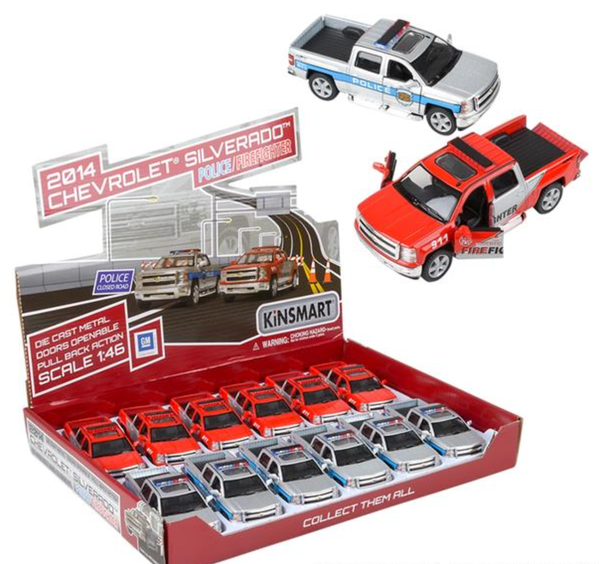 2014 Chevy Silverado Police & Fire Car Toys