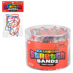 FAST FOOD RAINBOW SILICONE STRETCH BANDS LLB kids toys