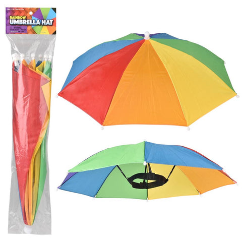 Rainbow Umbrella Hat 20"- LLB Toys