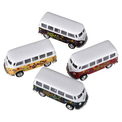 2.5" Diecast  1962 VW Classic Bus/Printng - LLB Toys