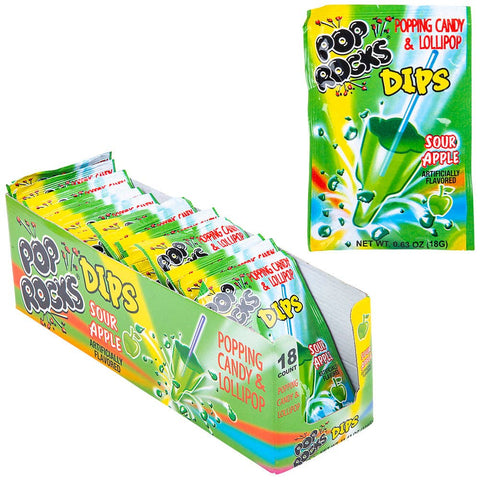 POP ROCKS DIPS SOUR APPLE  - LLB Candy