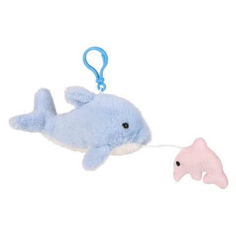 3.5" Mighty Quakes Dolphin Backpack Clip - LLB Toys