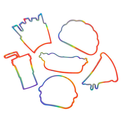 FAST FOOD RAINBOW SILICONE STRETCH BANDS LLB kids toys