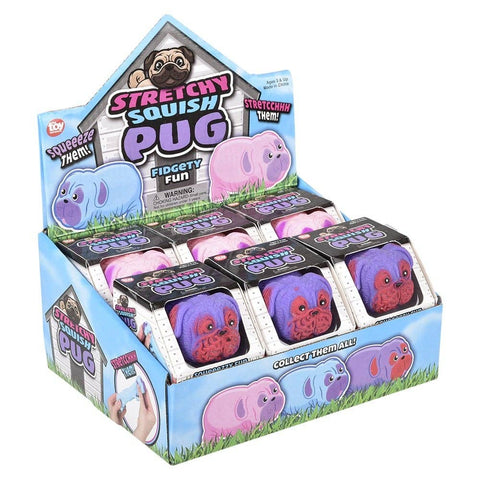 3.25" STRETCHY, SQUISH PUG LLB Squishy Toys