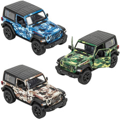 5" DIE-CAST 2018 JEEP WRANGLER CAMO HARD TOP LLB Car Toys