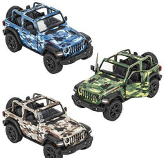 5" DIE-CAST 2018 JEEP WRANGLER CAMO OPEN TOP LLB Car Toys