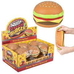 3.25" SQUISH AND STRETCH HAMBURGER LLB Squishy Toys