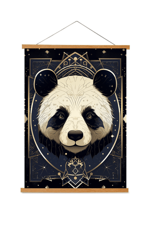 Mystical Relaxed Panda Canvas Wall Art print