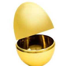 2.375" METALLIC GOLDEN EASTER EGGS (bag of 12) LLB kids toys